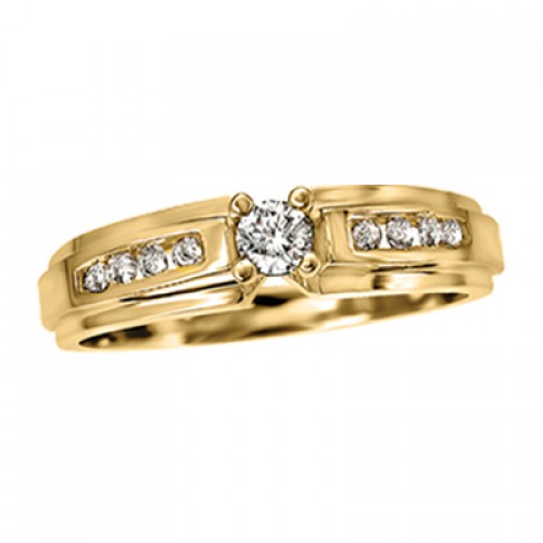  Lady ring yellow 10kt gold, diamonds SI2 / HI